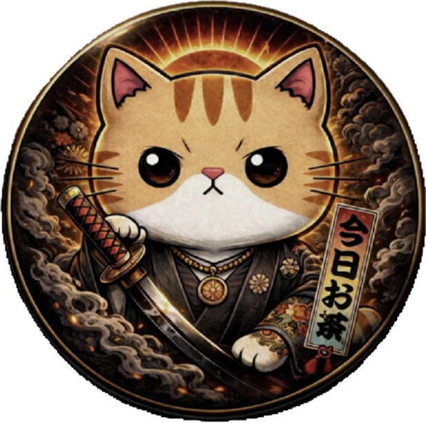 缶バッチ　茶々丸サムライ　426