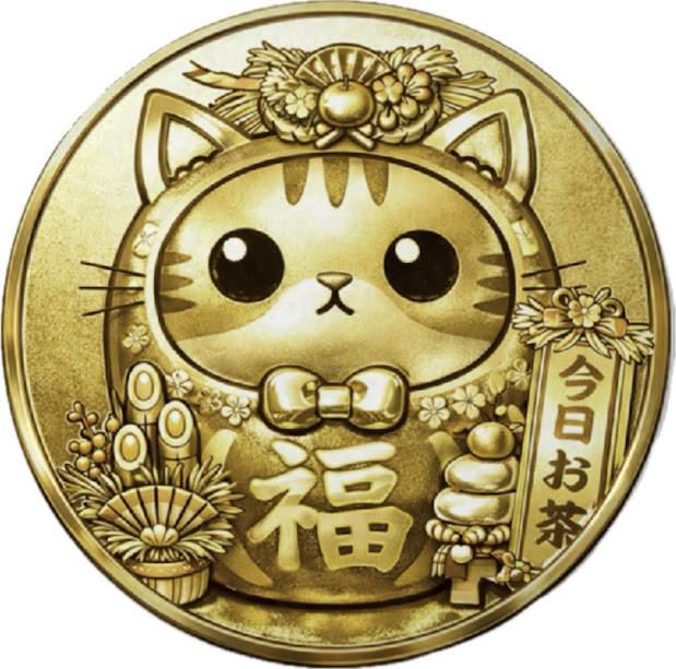 缶バッチ　茶々丸だるま【金】　428