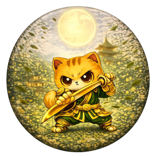 缶バッチ　たたかうネコ　433