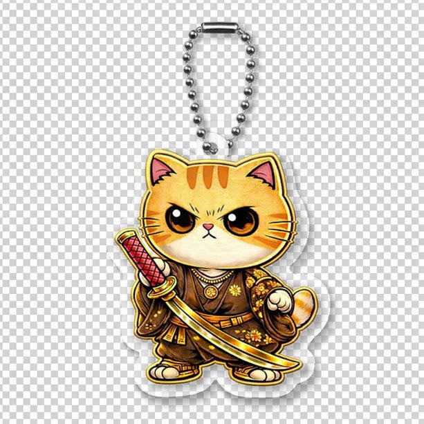 茶々丸キーホルダー　サムライ　436