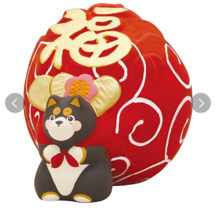 柴犬　貯金箱　黒　274