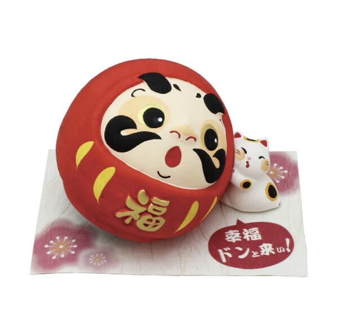 だるま貯金箱　赤　344