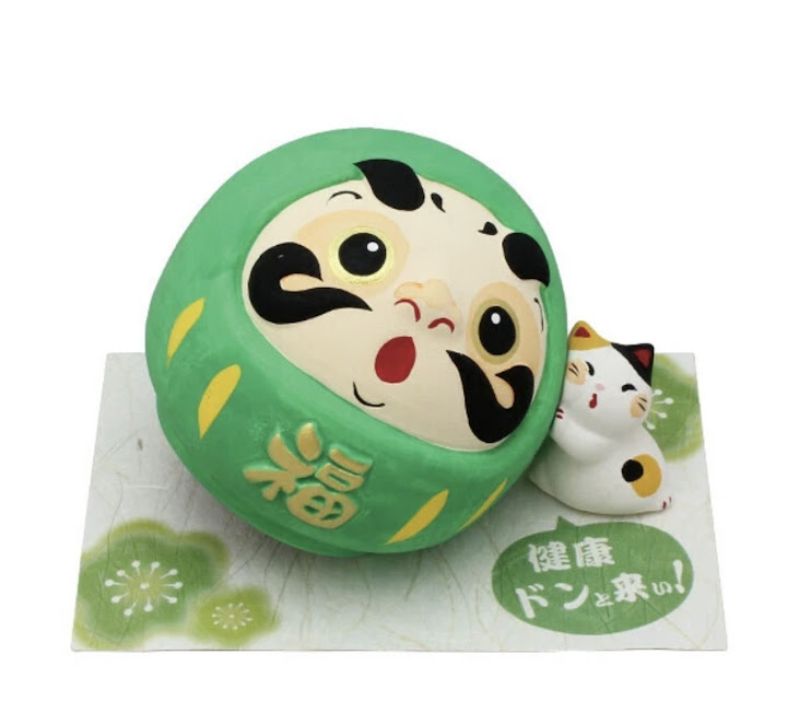 だるま貯金箱　緑　379