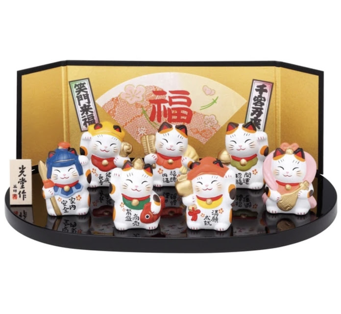 錦採 七福神招き猫セット(小) 410